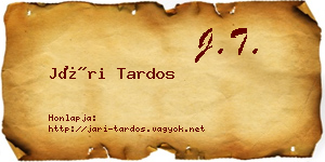 Jári Tardos névjegykártya